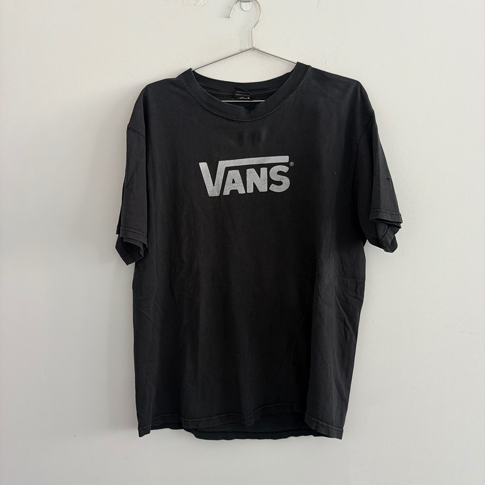 Vans Classic Logo Graphic T-Shirt Black Short Sleeve Crew Neck Mens